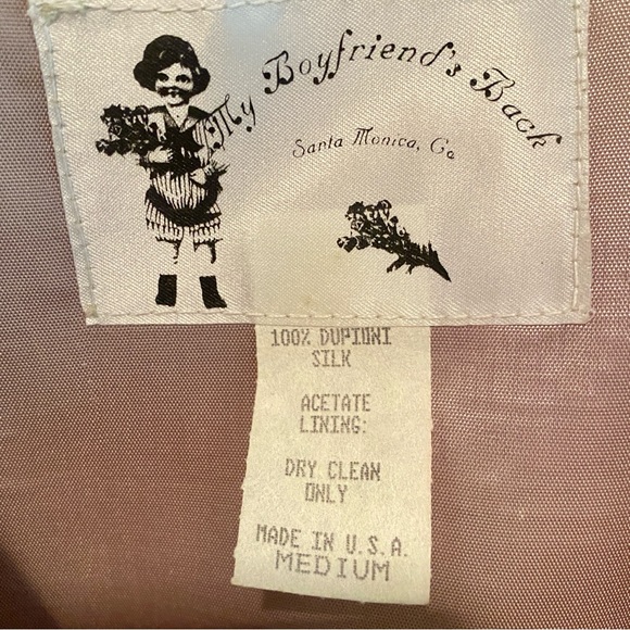 Vintage Silver Dupioni Silk Corset Tank M - Picture 4 of 14